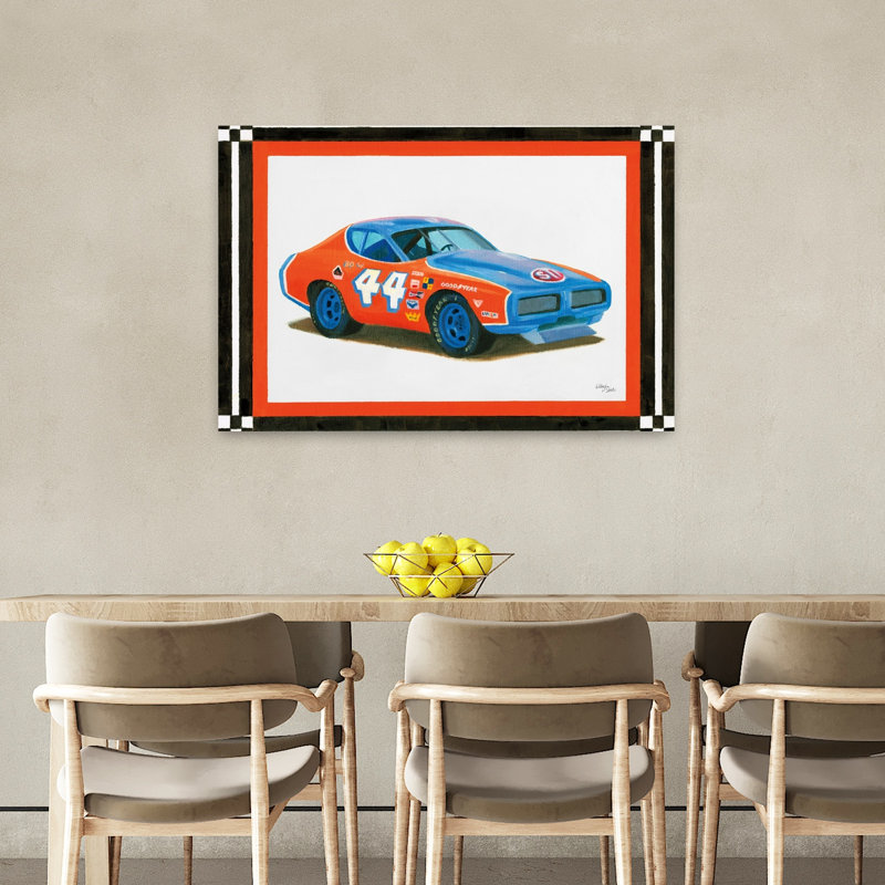 «Racing Car Bo», rétro, impression murale rétro, 24" H x 36" W