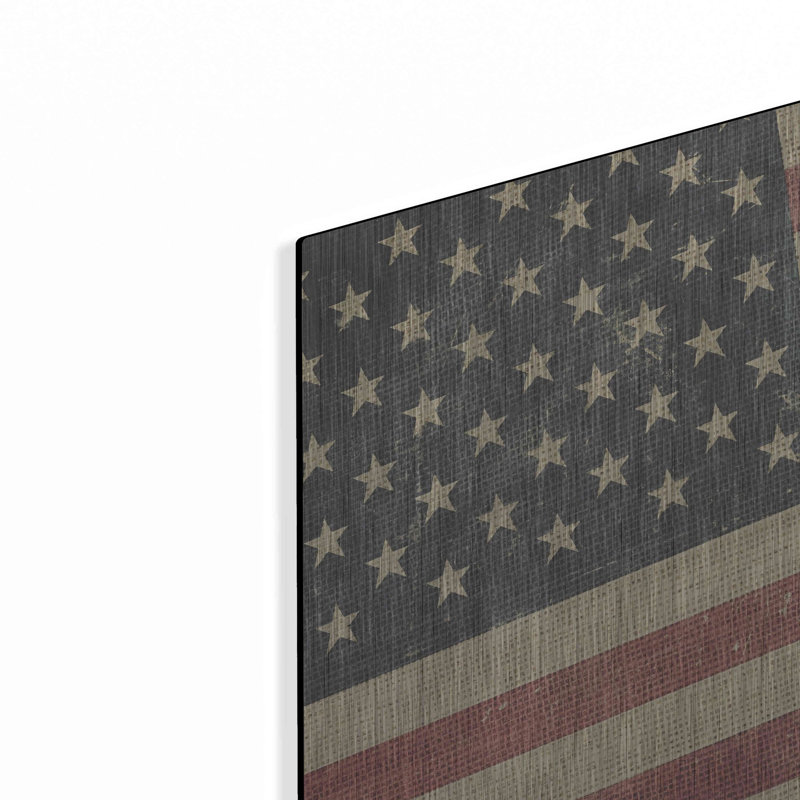 «Vintage American Flag» par Luxe Metal Portfolio, H 16 po x l 24 po