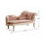 Tufting Pink Suede Solid Wood Chaise Longue