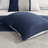 Blue King 7 Piece Comforter - Faux Suede, Elegant Bedding Suede Blue, Fill