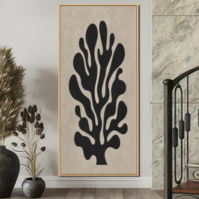 Océan «Edge Of Wonder Coral», impression sur toile encadrée de corail noir