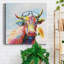 «Groovy Cow and Sky» - peinture sur toile tendue-1705340670