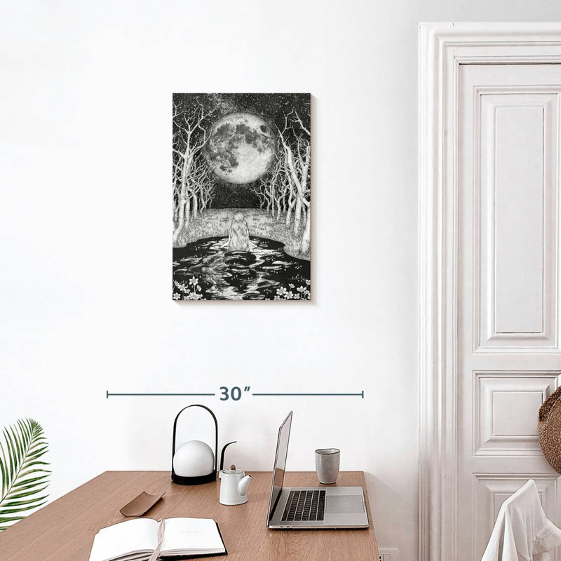 Oberle The Moonlight Bather, 24" H x 16" W