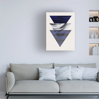 Bolog Little Dean  Three Triangular Geometric Canvas Art