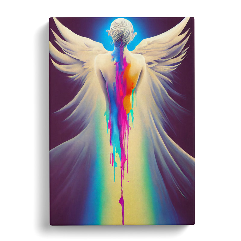 Tarsha Dripping Angel - Wrapped Canvas, 76cm H x 50cm W x 3cm D