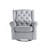 Zeger Gray Fabric Glider Chair With Swivel