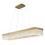 4-Light Gold LED Chandelier With Clear Crystal Accents