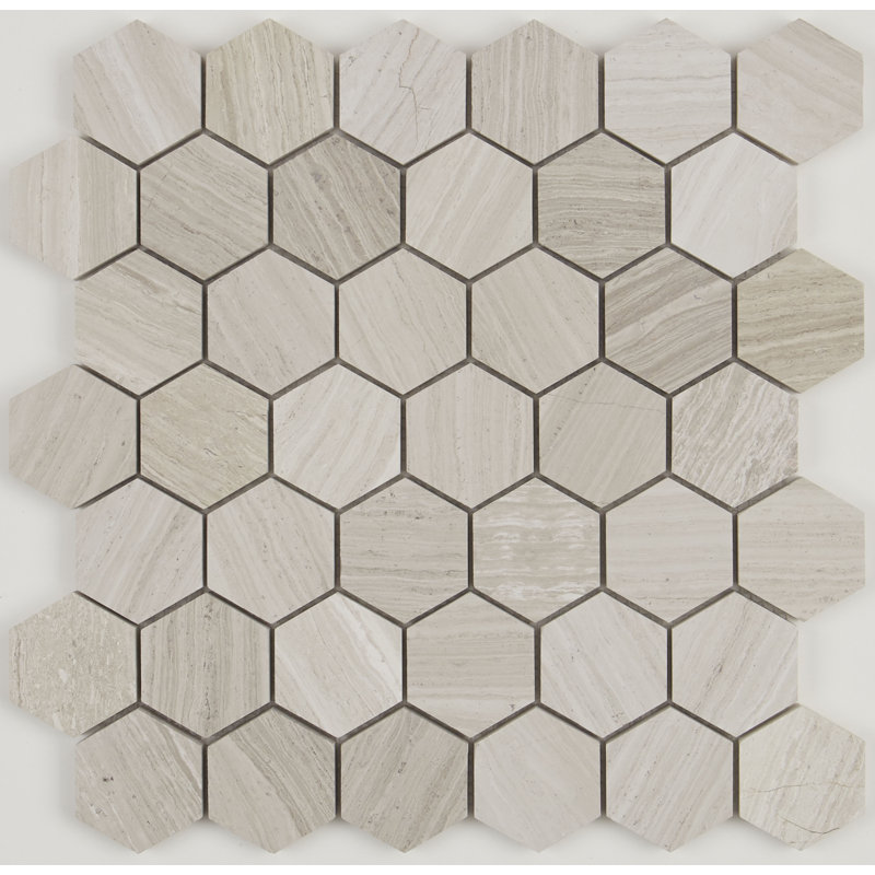 Carrelage mural mosaïque en nid d'abeille 2 po x 2 po Oxford