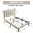  Luxurious Upholstered Bed Frame with Cushioned Headboard-133074218-133074385