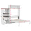 Lit escamotable avec armoire de rangement, support à vin, porte-verre, tiroirs et bande à DEL multicolore-763548333