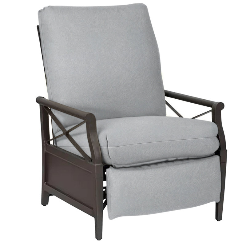 Andover Outdoor Lounge Chair, Canvas Bird's Eye Sunbrella® Canvas, Chestnut Brown