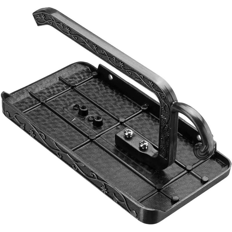 Porte-papier hygiénique en aluminium noir 7 po avec tablette pour téléphone 7 po, Noir