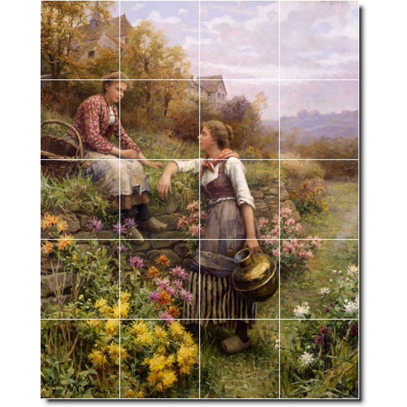 Carreau de céramique décorative 24 po x 30 po 6 po x 6 po, Jardin 05075