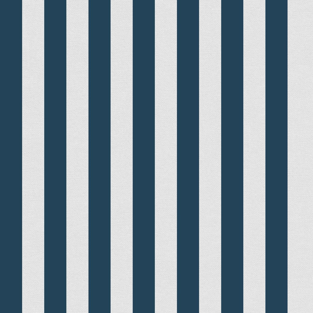 Amala Sunbrella® Throw Pillow, White/Dark Blue Striped