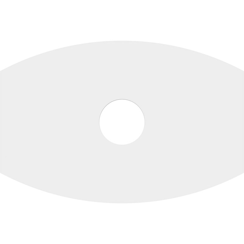 Diamètre intérieur de médaillon contemporain en PVC 3 po Kailey, H 10,625 po x l 16 po x P 1 po
