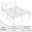 Minimalist Metal Slatted Bed Platform with Arrow Design Headboard-1221307251-1221195390