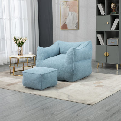 Fauteuil à billes COOLMORE Fauteuil à billes / fauteuil repose-pieds à dossier haut et confort durable pour adultes et enfants