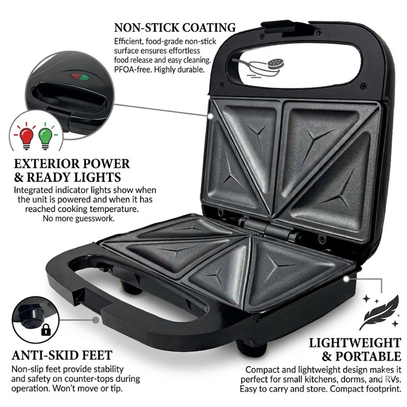 Sandwich Maker, 750 W, White