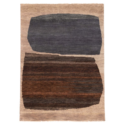Tapis taupe 4 pi 11 po x 6 pi 10 po Pak Finest Gabbeh