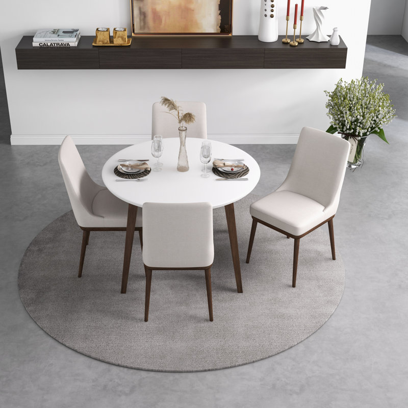 Ensemble repas pour 4 personnes Ruchi, Blanc, Beige