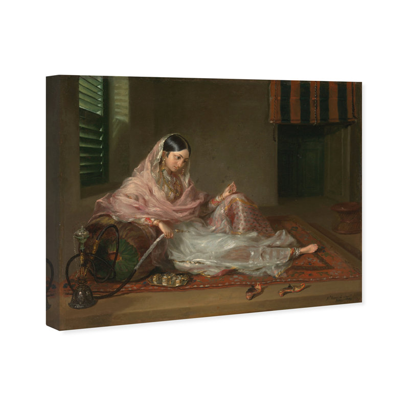 Musulmane inclinable par Francesco Renaldi - peinture sur toile, H 30 po x l 36 po, Toile tendue