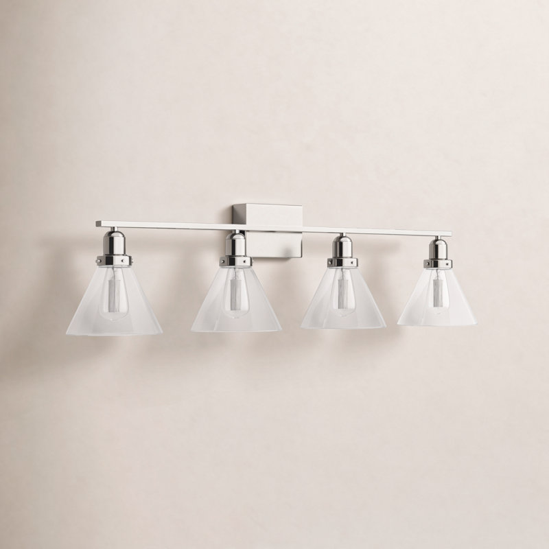 Catalina 4-Light Dimmable Vanity Light in Polished Nickel, Polished Nickel