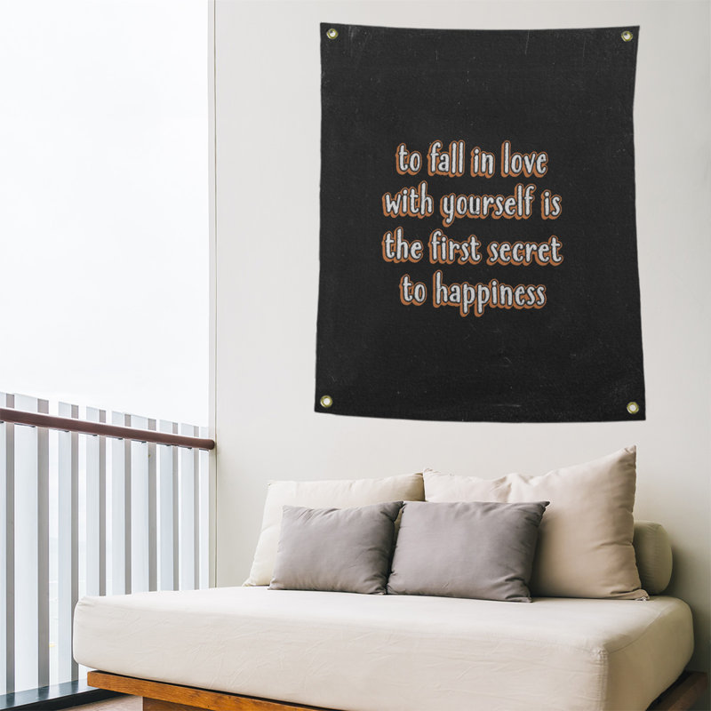 Tapisserie tableau noir en polyester, H 59 pi x l 50 po, Orange