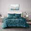 Housse de couette double / grand en velours bleu pervenche avec coussin - attrait pour une touche luxueuse-128737984-128737985