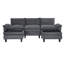Ensemble de canapé modulaire en velours côtelé 118 po 118 po-188003598