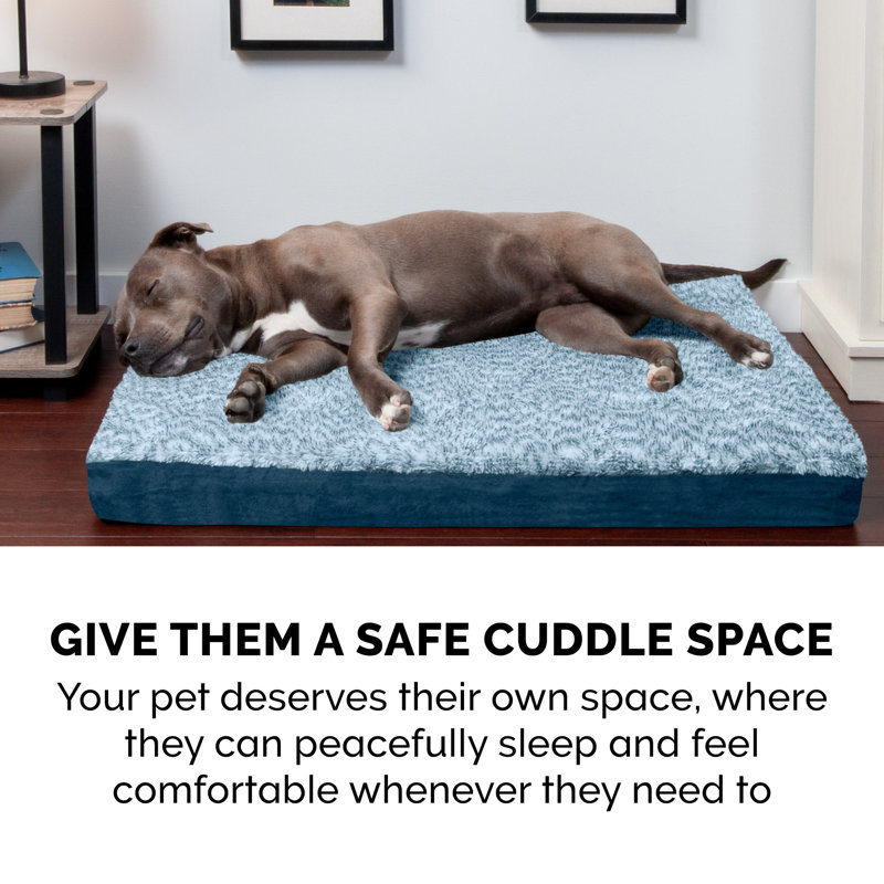 Large Marine Blue Orthopedic Foam Outdoor Dog Bed