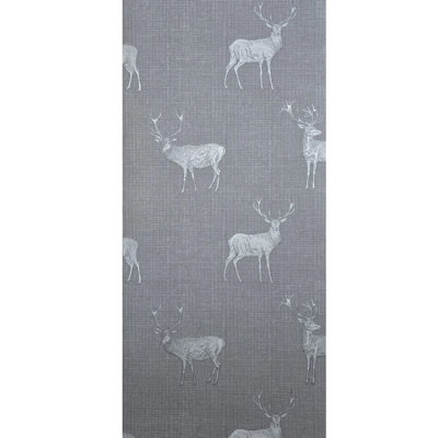 Rouleau de papier peint gris et gris Heritage