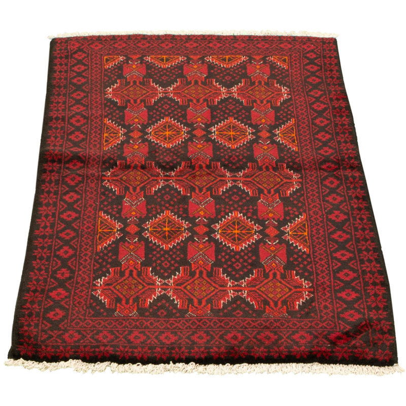 Tapis décoratif en laine de conception unique noué à la main New Age de 3 pi 4 po x 6 pi 3 po Betthezel