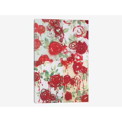 Série de fleurs cassées : mon rose britannique jardin, reproduction d’art sur toile tendue