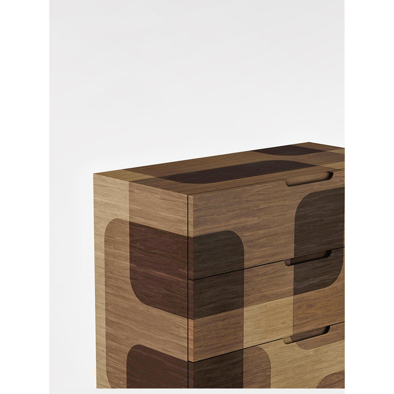 Commode d'appoint moderne et rétro, Brun