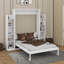 Lit escamotable double avec tablettes et DEL