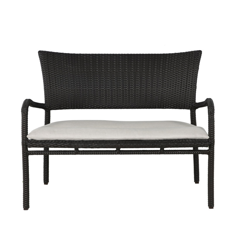 Banc de jardin en aluminium Skye, Skye #2 noyer noir