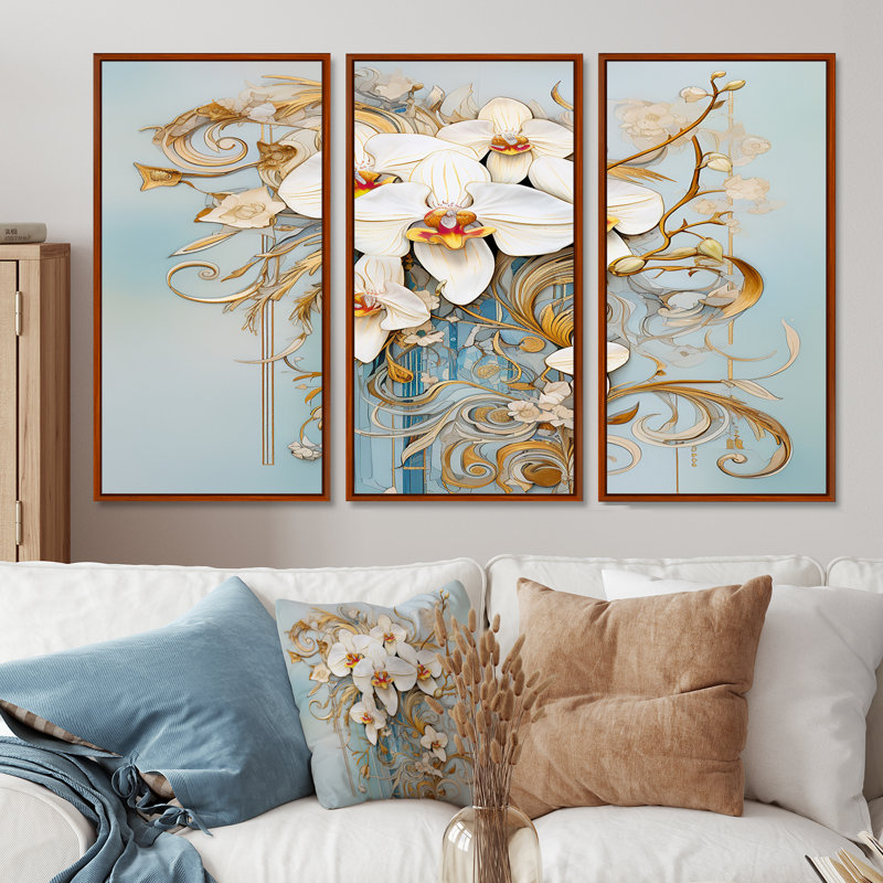 Bamman - Orchid Wall Art Set, Brown, 40" H x 60" W
