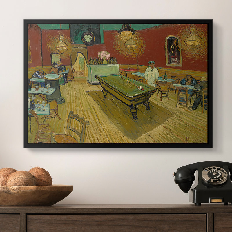 The Night Café, 1888 - Vincent van Gogh - Toile tendue avec châssis, 16 x 24, Naturel