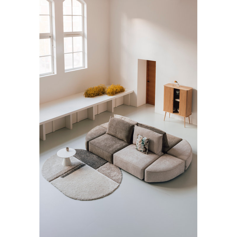 Zest Geometric Area Rug, Oval 5' x 7'5"