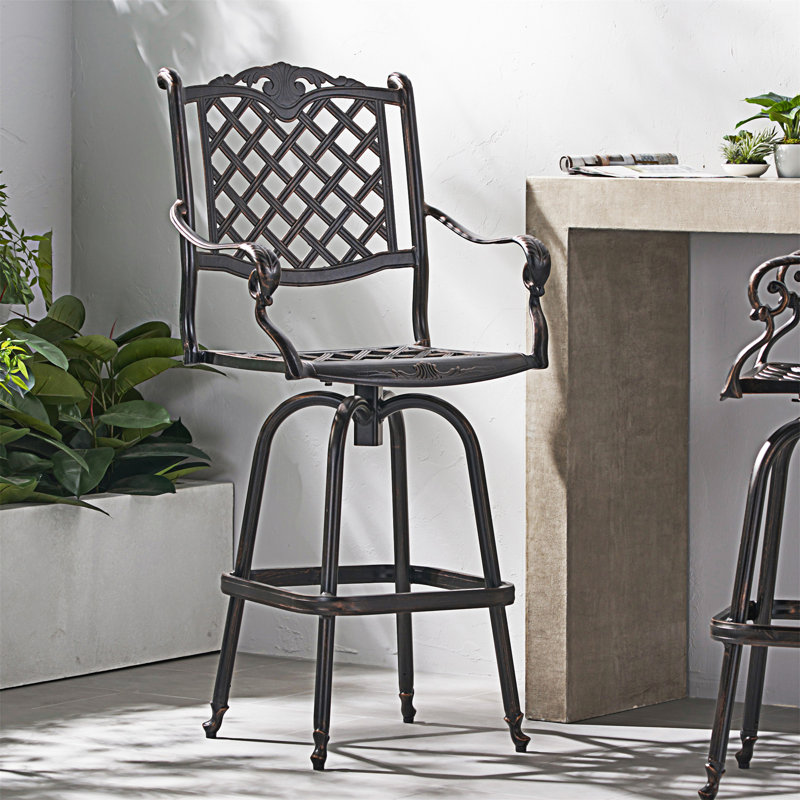 TABOURET DE BAR EN FONTE D'ALUMINUM