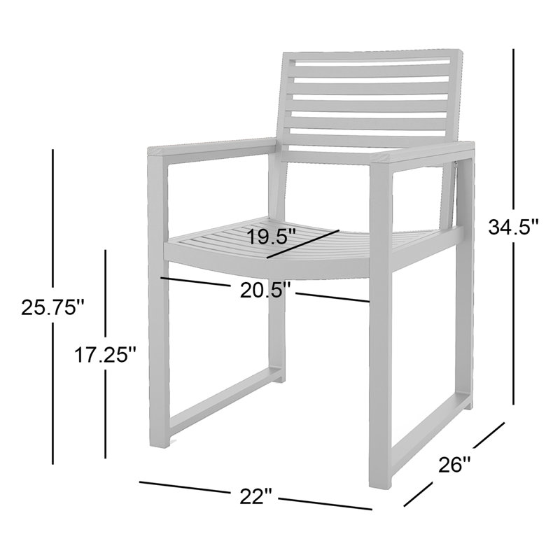 Chaise d'extérieur Townsend, Blanc