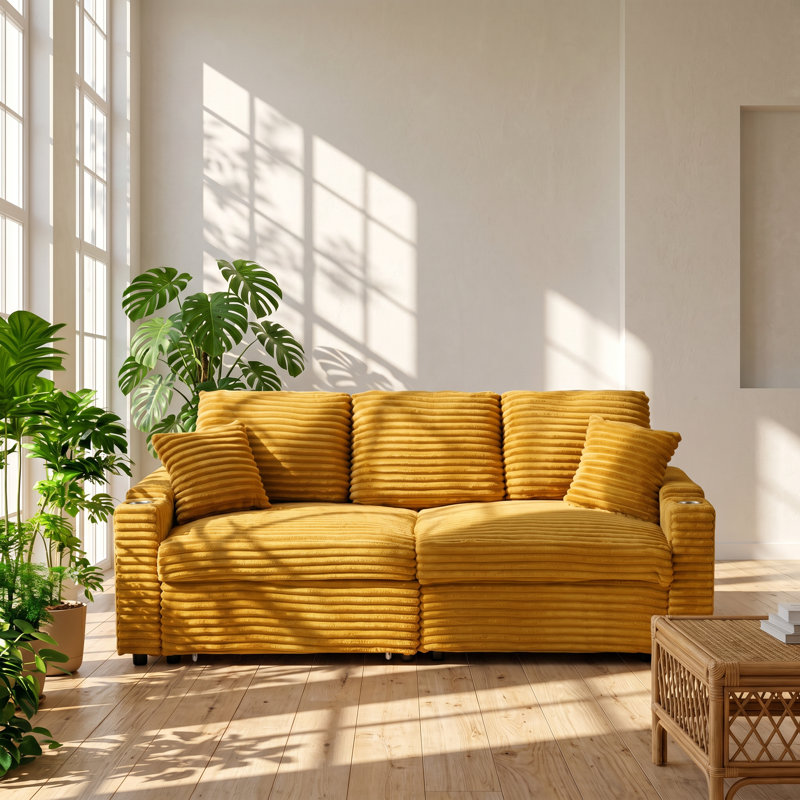 Canapé modulaire multifonctionnel gauche en velours côtelé l 40 po x P 56 po x H XQY