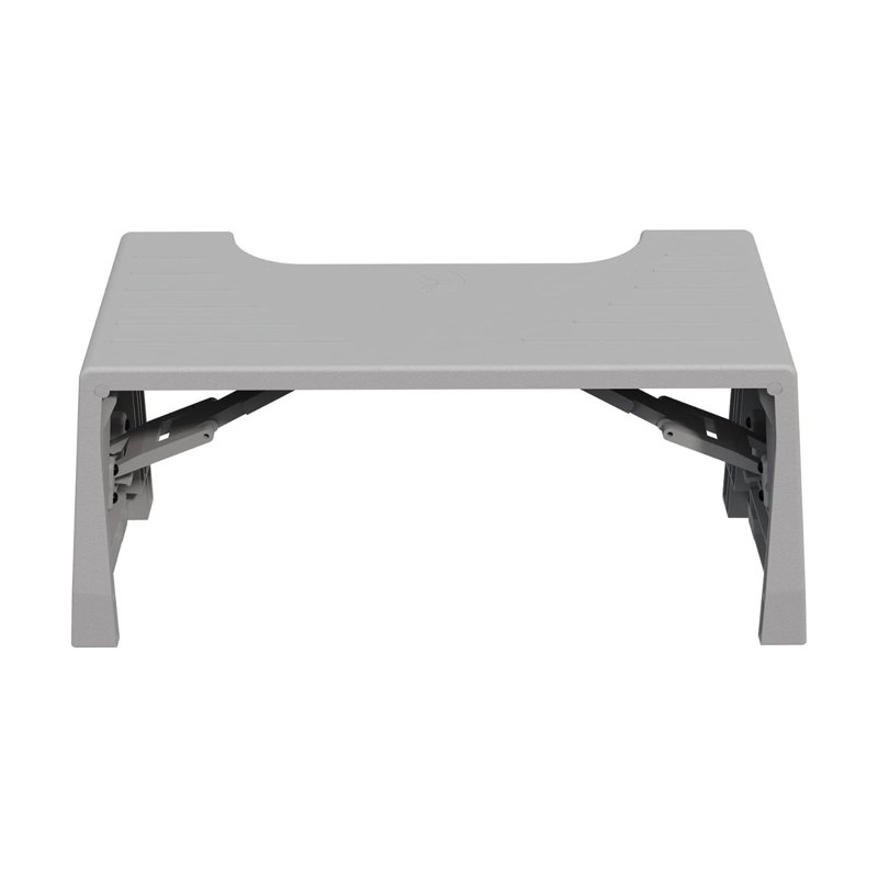 Foldable Toilet Stool For Travel, 7" Height, Grey