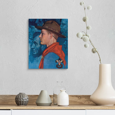 Norman Rockwell " Spirit Of America - Blue " by Norman Rockwell Painting Print