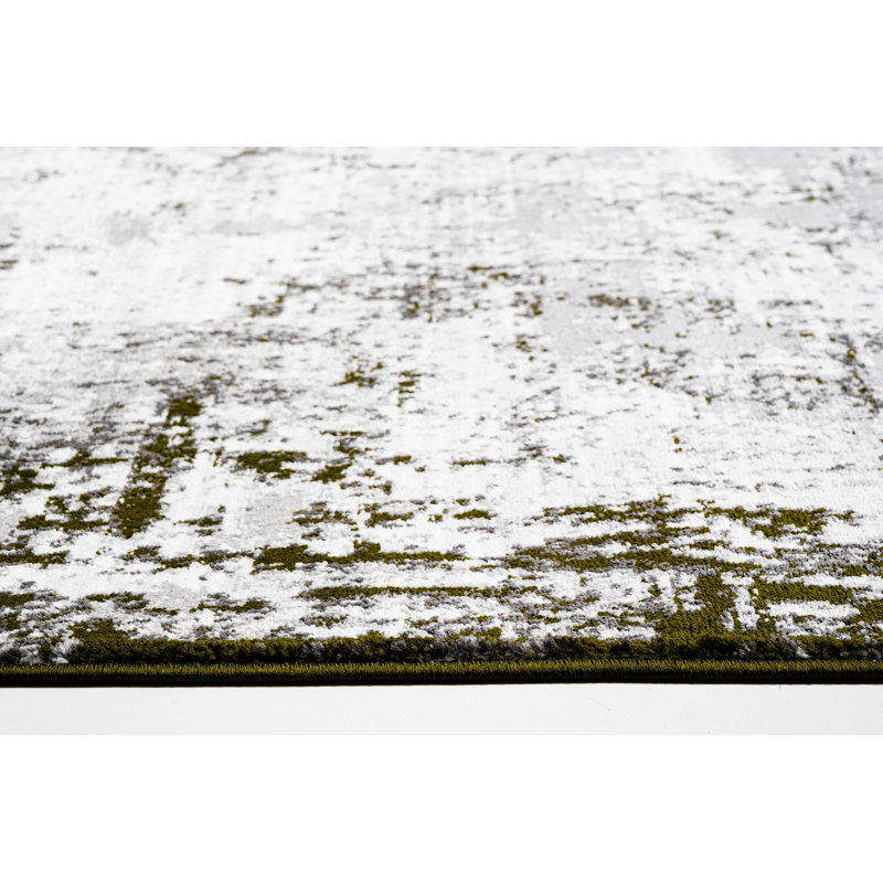 Abstract Area Rug, Green, Rectangle 200 x 290 cm