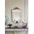 Decorative Wall Mirror With Distressed Ivory Frame And Gold Floral Crown-1088496784-1088496797-1088496796