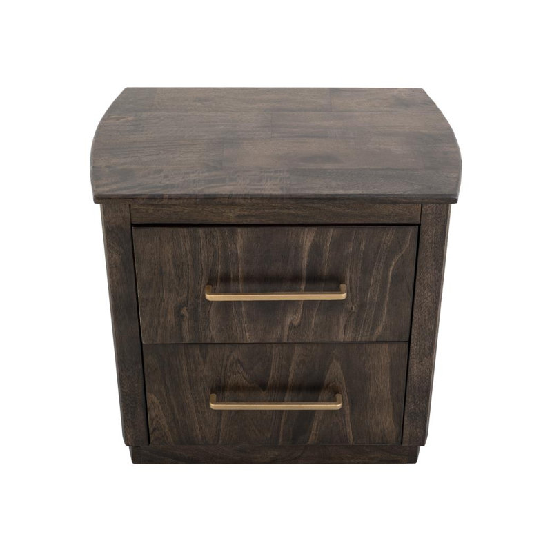 Table de chevet 2 tiroirs Dark Mezquite