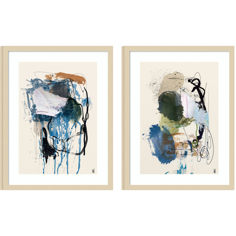 "Twin Twin", ensemble de 2 reproductions d'art encadrées