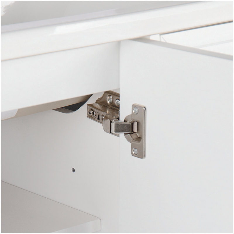 Armoire de salle de bain blanche durable avec beaucoup de rangement, imperméable et facile à assembler