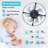 Modern 18.9" LED Ceiling Fan With Light, Dimmable  & Remote Control For Bedroom, Kitchen & Living Room